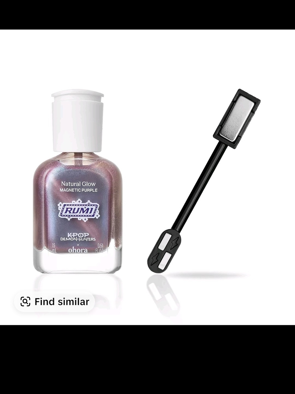 Ohora Rumi Magnetic Purple Nail Polish with Magnet Tool - Shimmer Finish